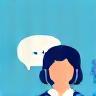 Icon representing contacting customer support.